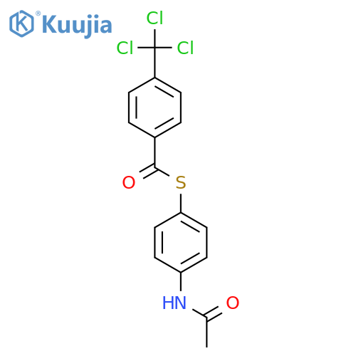 N-(4-{[4-(Trichloromethyl)benzoyl]sulfanyl}phenyl)ethanimidic acid structure