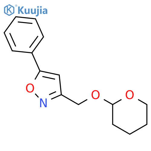 Isoxazole, 5-phenyl-3-[[(tetrahydro-2H-pyran-2-yl)oxy]methyl]- structure