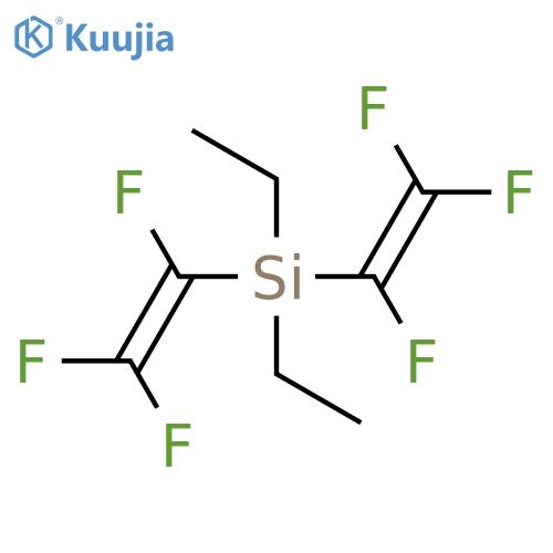 Diethyl[bis(trifluoroethenyl)]silane structure