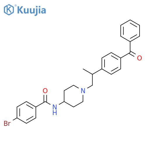 BENZAMIDE, N-[1-[2-(4-BENZOYLPHENYL)PROPYL]-4-PIPERIDINYL]-4-BROMO- structure