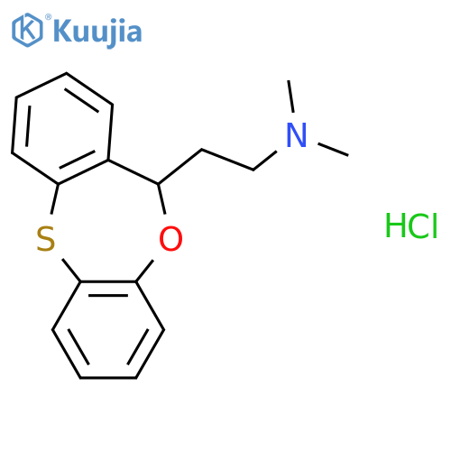 2-(11H-dibenzo[b,e][1,4]oxathiepin-11-yl)-N,N-dimethylethanamine hydrochloride structure