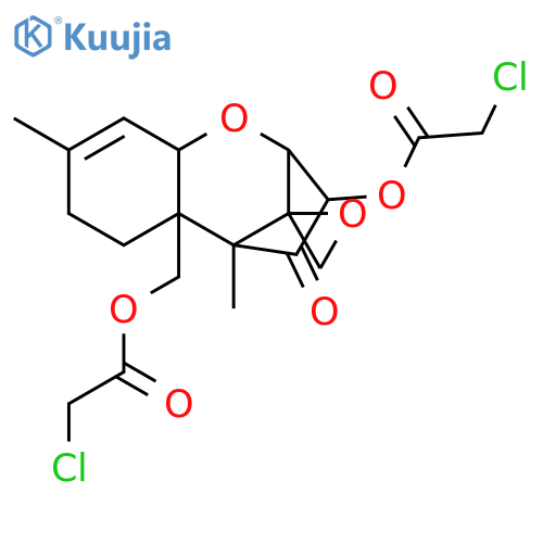 [10-(2-Chloroacetyl)oxy-1,5-dimethyl-11-oxospiro[8-oxatricyclo[7.2.1.02,7]dodec-5-ene-12,2'-oxirane]-2-yl]methyl 2-chloroacetate structure