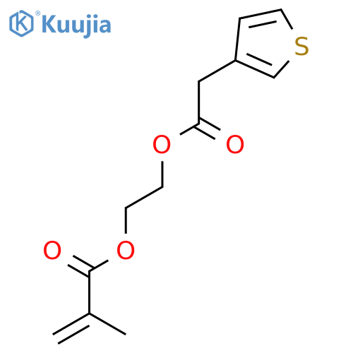 3-Thiopheneacetic acid, 2-[(2-methyl-1-oxo-2-propenyl)oxy]ethyl ester structure