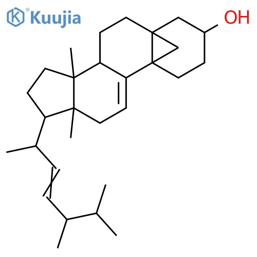 5,19-Cycloergosta-9(11),22-dien-3-ol,14-methyl-, (3b,22E,24S)-(9CI) structure