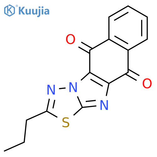 NAPHTH[2',3':4,5]IMIDAZO[2,1-B]-1,3,4-THIADIAZOLE-5,10-DIONE, 2-PROPYL- structure