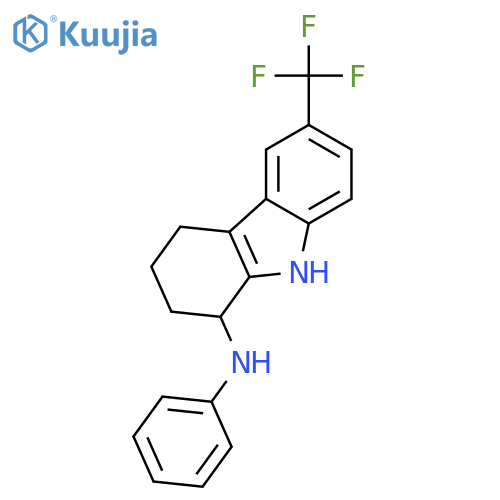 1H-Carbazol-1-amine, 2,3,4,9-tetrahydro-N-phenyl-6-(trifluoromethyl)- structure