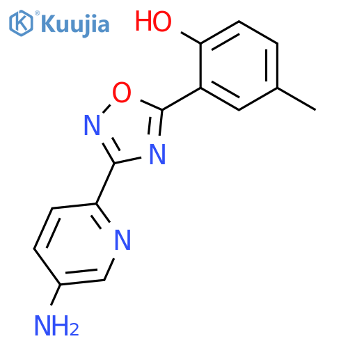 PHENOL, 2-[3-(5-AMINO-2-PYRIDINYL)-1,2,4-OXADIAZOL-5-YL]-4-METHYL- structure