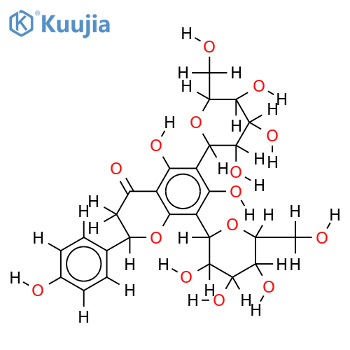 6,8-Diglucopyranosyl-4',5,7-trihydroxyflavanone -(2S) structure