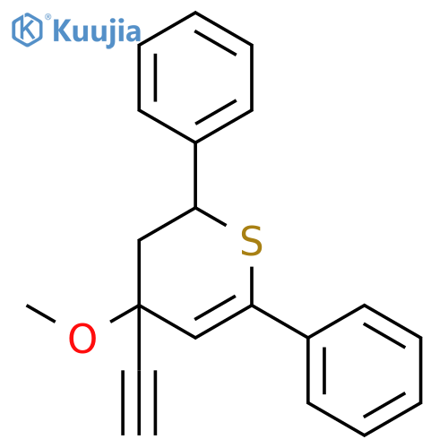 2H-THIOPYRAN, 4-ETHYNYL-3,4-DIHYDRO-4-METHOXY-2,6-DIPHENYL- structure