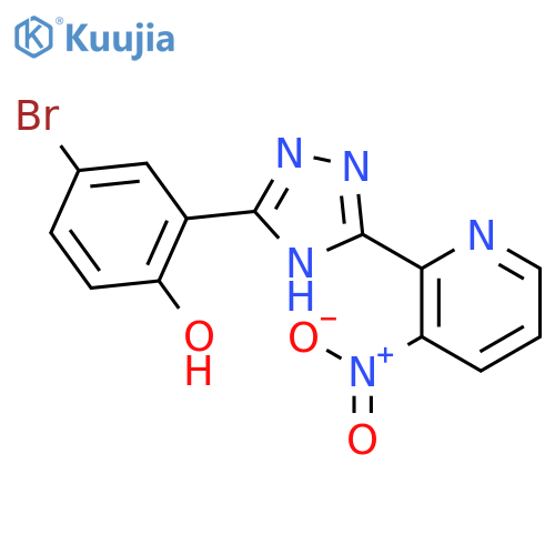 PHENOL, 4-BROMO-2-[5-(3-NITRO-2-PYRIDINYL)-1H-1,2,4-TRIAZOL-3-YL]- structure