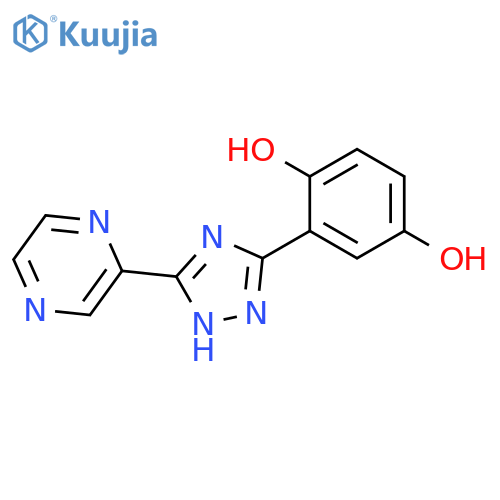 1,4-Benzenediol, 2-(5-pyrazinyl-1H-1,2,4-triazol-3-yl)- structure