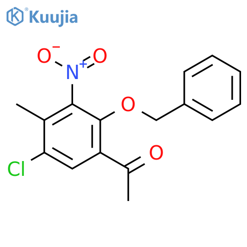 Ethanone, 1-[5-chloro-4-methyl-3-nitro-2-(phenylmethoxy)phenyl]- structure