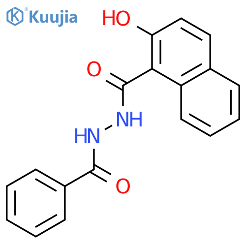 1-NAPHTHALENECARBOXYLIC ACID, 2-HYDROXY-, 2-BENZOYLHYDRAZIDE structure