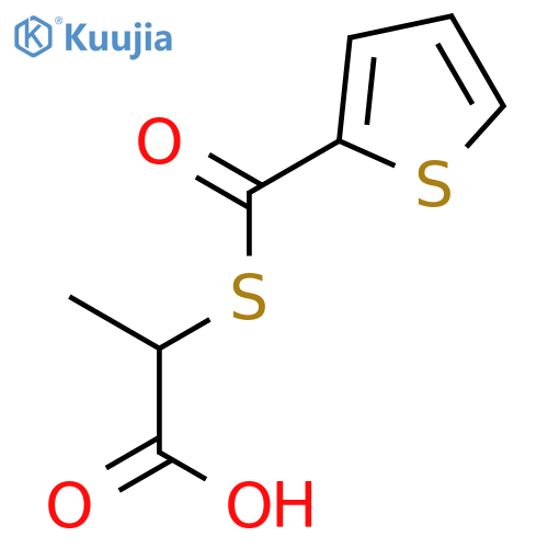 Propanoic acid, 2-[(2-thienylcarbonyl)thio]- structure