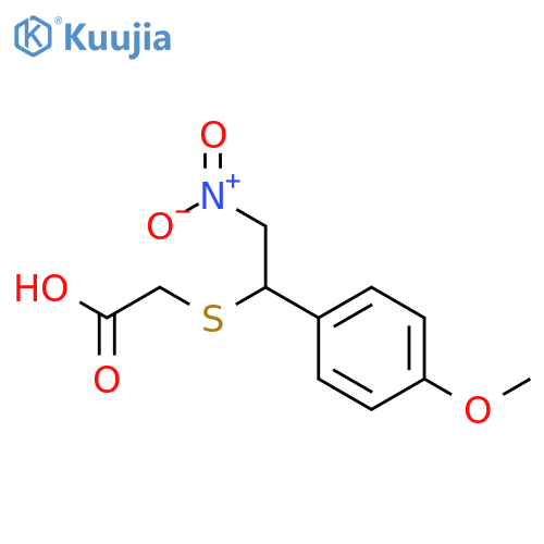Acetic acid, [[1-(4-methoxyphenyl)-2-nitroethyl]thio]- structure