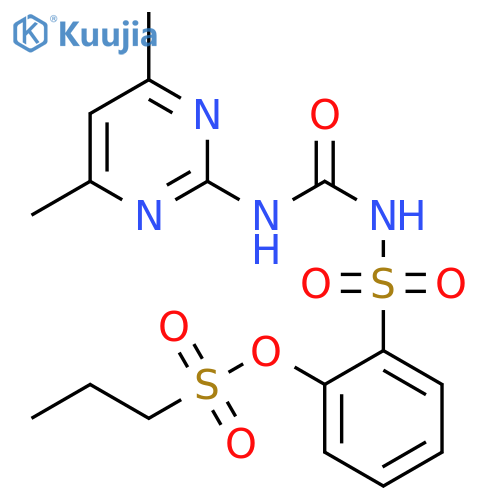 1-Propanesulfonic acid,2-[[[[(4,6-dimethyl-2-pyrimidinyl)amino]carbonyl]amino]sulfonyl]phenylester structure