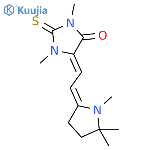 4-Imidazolidinone,1,3-dimethyl-2-thioxo-5-[2-(1,5,5-trimethyl-2-pyrrolidinylidene)ethylidene]- structure