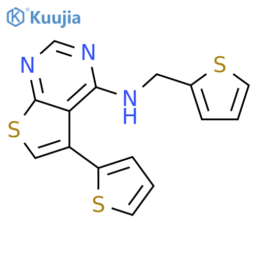 THIENO[2,3-D]PYRIMIDIN-4-AMINE, 5-(2-THIENYL)-N-(2-THIENYLMETHYL)- structure