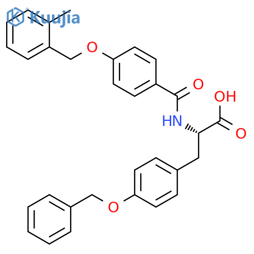 L-Tyrosine, N-[4-[(2-methylphenyl)methoxy]benzoyl]-O-(phenylmethyl)- structure
