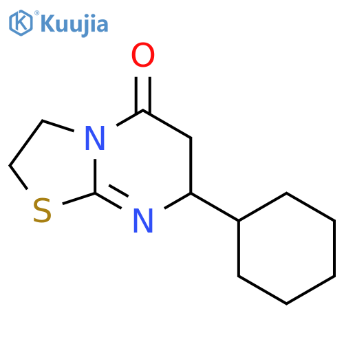 7-Cyclohexyl-2,3,6,7-Tetrahydro-5H-thiazolo(3,2-a)pyrimidin-5-one structure