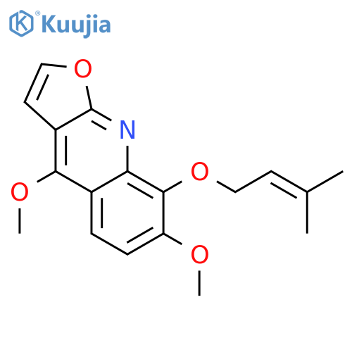 Furo[2,3-b]quinoline, 4,7-dimethoxy-8-[(3-methyl-2-butenyl)oxy]- structure