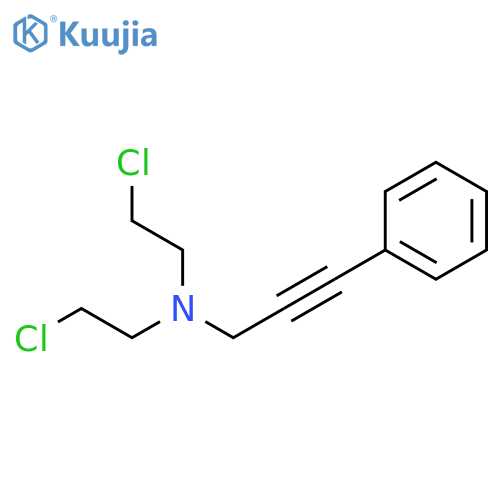 2-Propyn-1-amine, N,N-bis(2-chloroethyl)-3-phenyl- structure