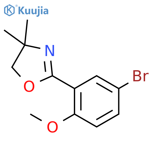 2-(5-bromo-2-methoxyphenyl)-4,4-dimethyl-4,5-dihydro-1,3-oxazole structure