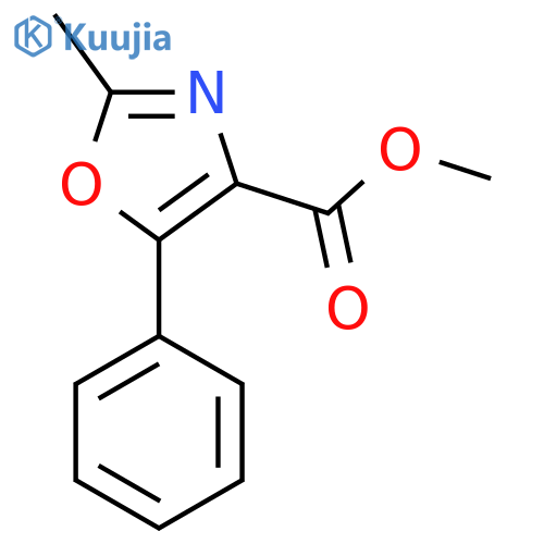 Methyl 2-methyl-5-phenyloxazole-4-carboxylate structure