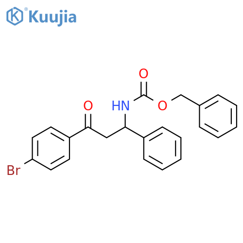 Carbamic acid, [3-(4-bromophenyl)-3-oxo-1-phenylpropyl]-,phenylmethyl ester structure