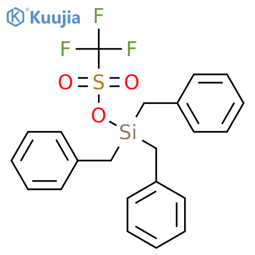 METHANESULFONIC ACID, TRIFLUORO-, TRIS(PHENYLMETHYL)SILYL ESTER structure