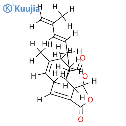 (1E,6E,12E)-xenica-1(9),6,12,14-tetraene-17,18:19,18-diolide structure