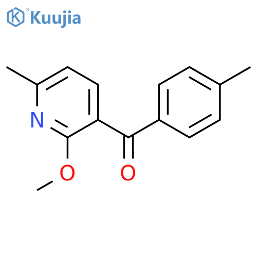 Methanone, (2-methoxy-6-methyl-3-pyridinyl)(4-methylphenyl)- structure
