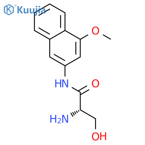 Propanamide,2-amino-3-hydroxy-N-(4-methoxy-2-naphthalenyl)-, (2S)- structure