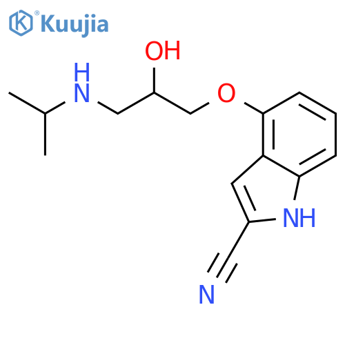 1H-Indole-2-carbonitrile,4-[2-hydroxy-3-[(1-methylethyl)amino]propoxy]- structure