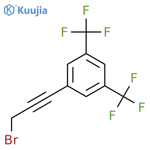 Benzene, 1-(3-bromo-1-propynyl)-3,5-bis(trifluoromethyl)- structure