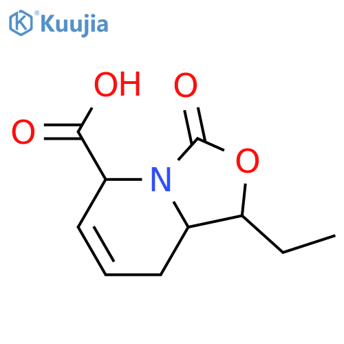 3H-Oxazolo[3,4-a]pyridine-5-carboxylicacid, 1-ethyl-1,5,8,8a-tetrahydro-3-oxo-, (1S,5S,8aS)- structure