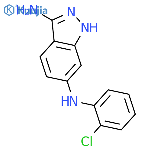 1H-INDAZOLE-3,6-DIAMINE, N6-(2-CHLOROPHENYL)- structure