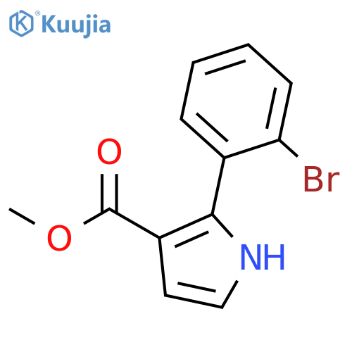 1H-PYRROLE-3-CARBOXYLIC ACID, 2-(2-BROMOPHENYL)-, METHYL ESTER structure