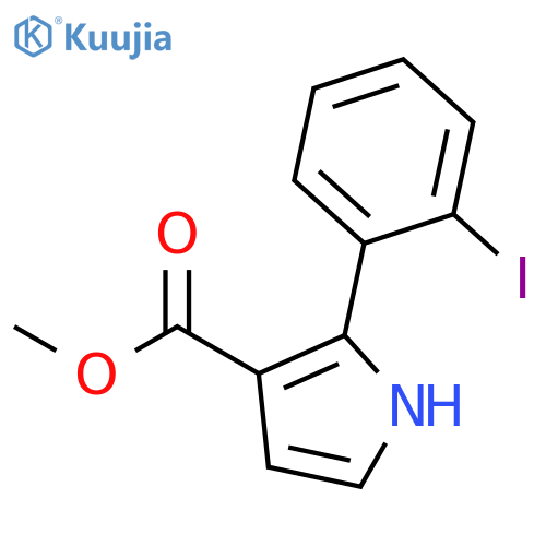 1H-Pyrrole-3-carboxylic acid, 2-(2-iodophenyl)-, methyl ester structure