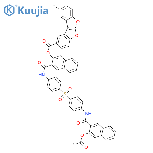 Poly(benzofuro[2,3-b]benzofuran-2,9-diylcarbonyloxy-2,3-naphthalenediylcarbonylimino-1,4-phenylenesulfonyl-1,4-phenyleneiminocarbonyl-2,3-naphthalenediyloxycarbonyl) structure