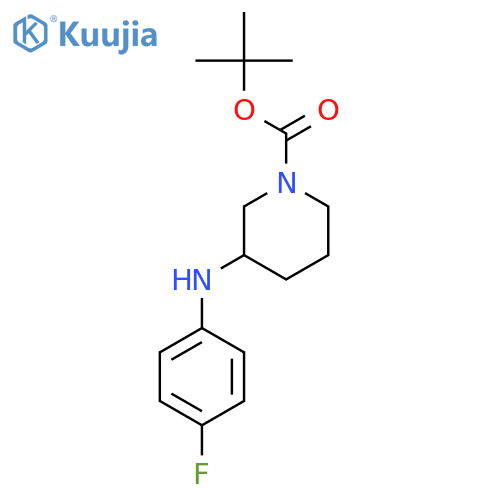 tert-butyl 3-(4-fluorophenyl)aminopiperidine-1-carboxylate structure