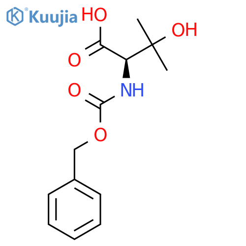 (R)-2-(Benzyloxycarbonylamino)-3-hydroxy-3-methylbutanoic acid structure