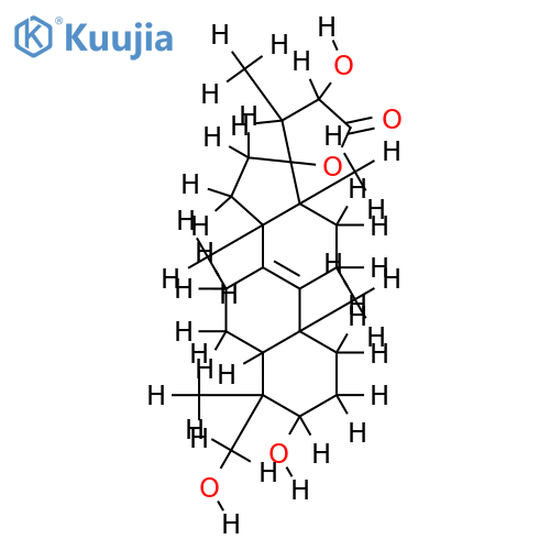 22R-Hydroxy -(3beta,17alphaOH)-3,29-Dihydroxy-24,25,26,27-tetranorlanost-8-eno-23,17-lactone structure