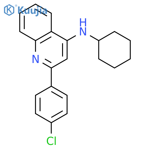4-Quinolinamine, 2-(4-chlorophenyl)-N-cyclohexyl- structure
