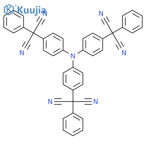 Propanedinitrile, 2,2',2''-(nitrilotri-4,1-phenylene)tris[2-phenyl- structure