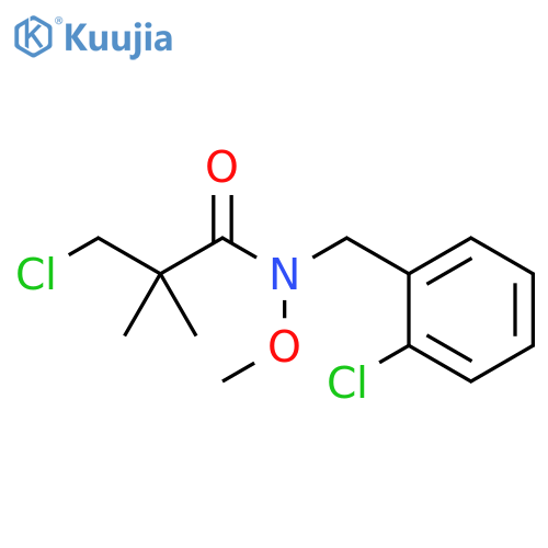 Propanamide, 3-chloro-N-[(2-chlorophenyl)methyl]-N-methoxy-2,2-dimethyl- structure