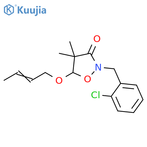 3-Isoxazolidinone,5-(2-butenyloxy)-2-[(2-chlorophenyl)methyl]-4,4-dimethyl- structure