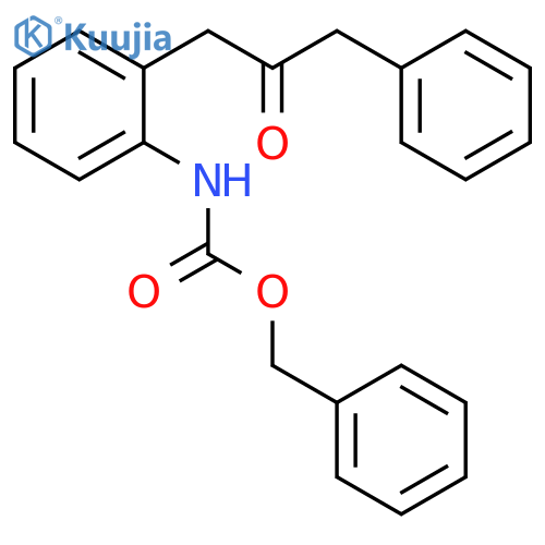 Carbamic acid, [2-(2-oxo-3-phenylpropyl)phenyl]-, phenylmethyl ester structure