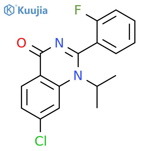 4(1H)-Quinazolinone, 7-chloro-2-(2-fluorophenyl)-1-(1-methylethyl)- structure
