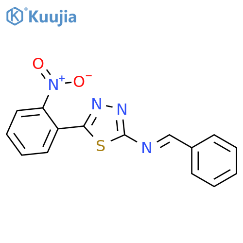 1,3,4-Thiadiazol-2-amine, 5-(2-nitrophenyl)-N-(phenylmethylene)- structure